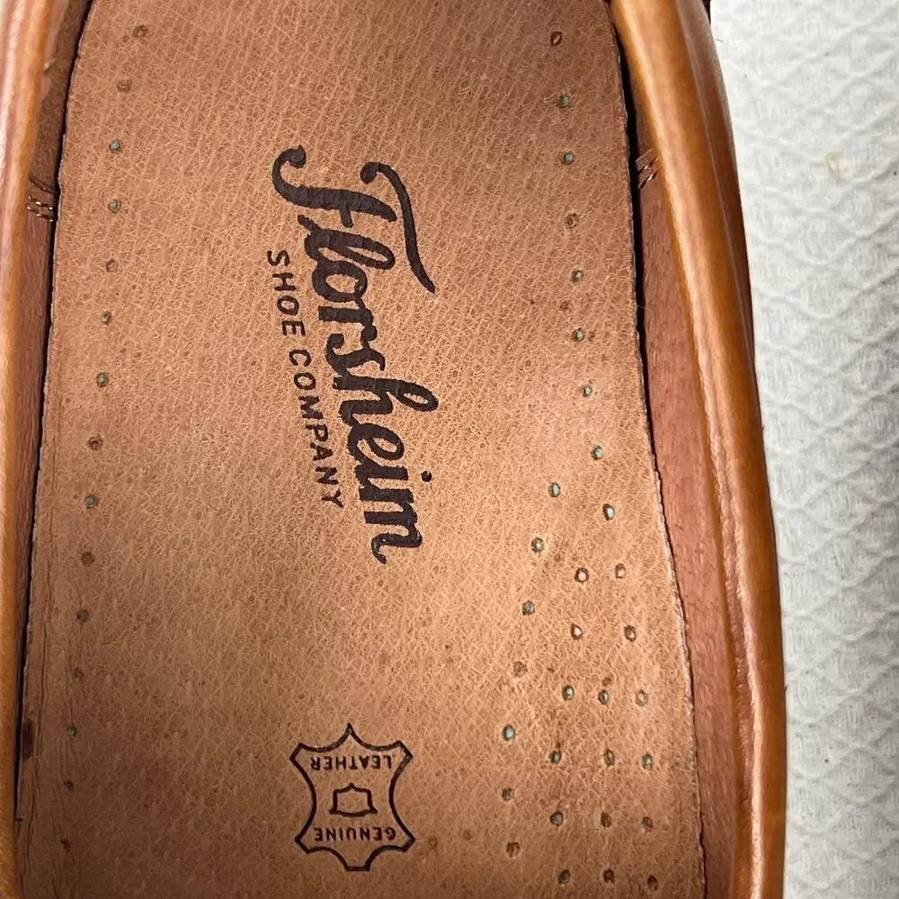 Florsheim Men’s 15184-221 Leather Bit Loafers Cognac Brown 11D Dress Shoes